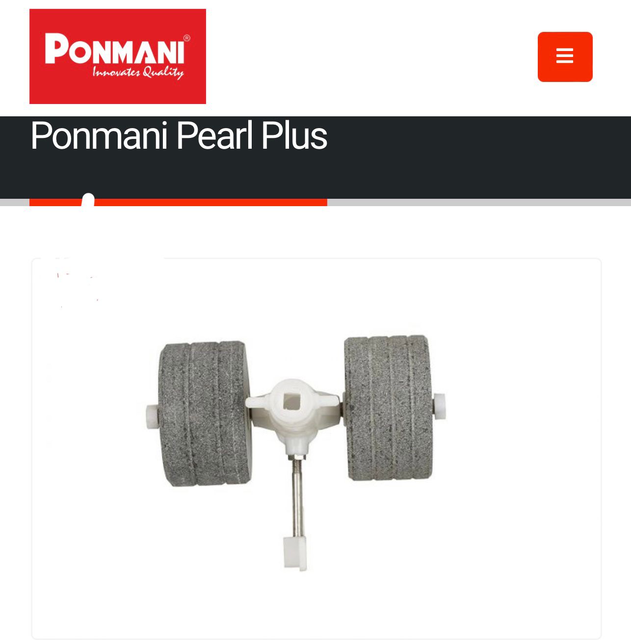 Ponmani Pearl Plus Wet Grinder - 1.25L, (110V)