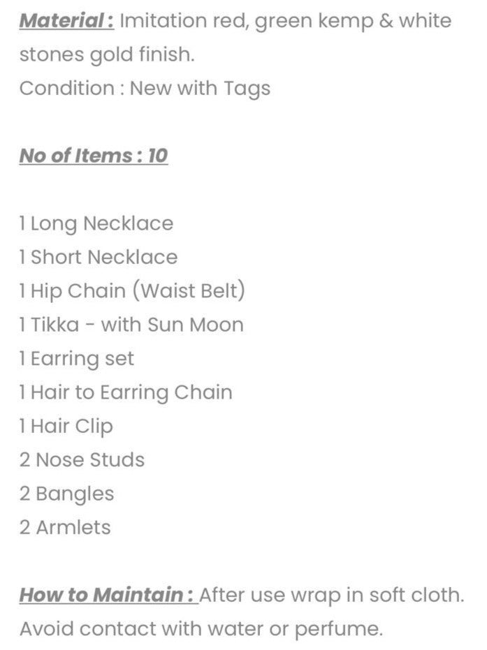 Bharathanatyam Full Set - multiple Designs