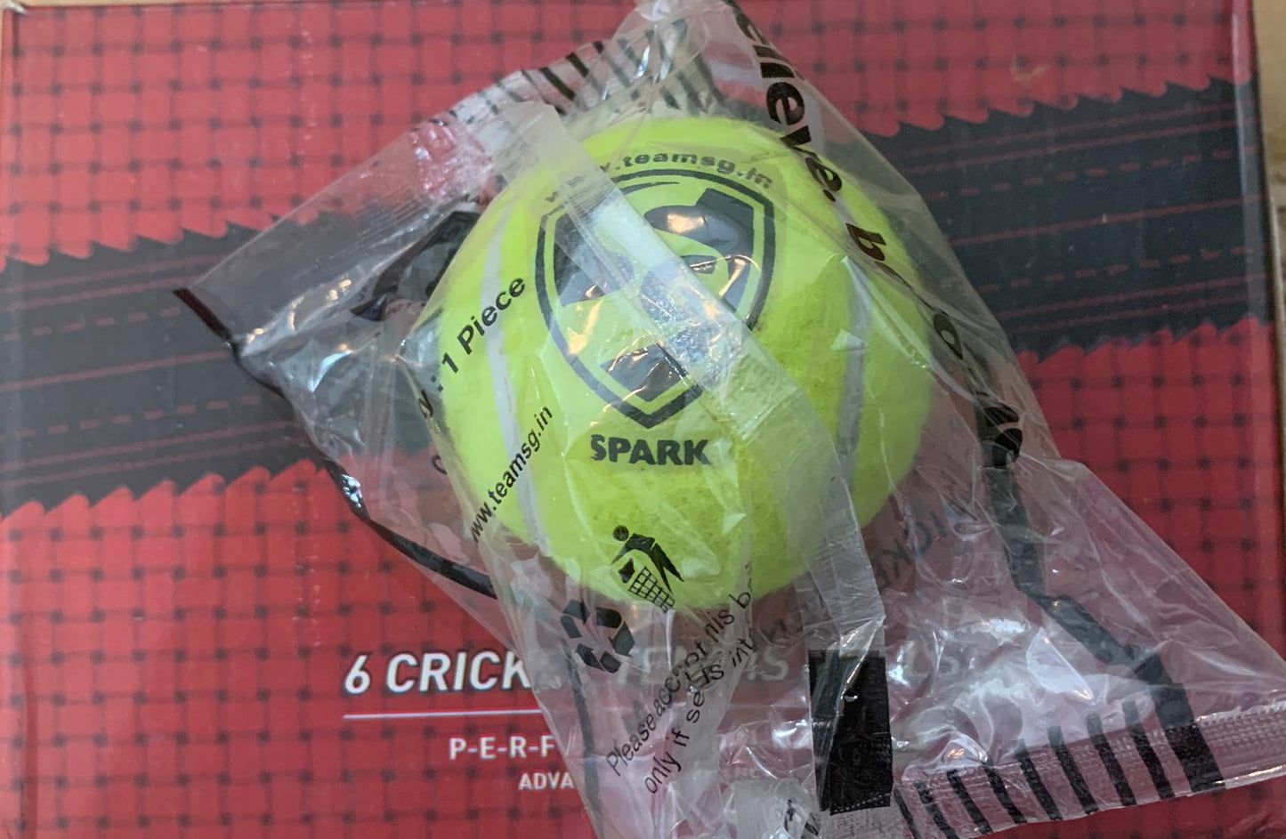 SG Spark Hard Cricket Tennis Ball