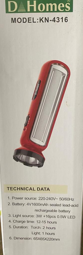 Table Torch Rechargeable