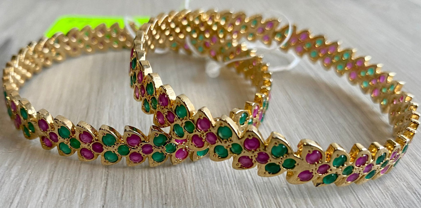 Green and Purple Stone Bangle