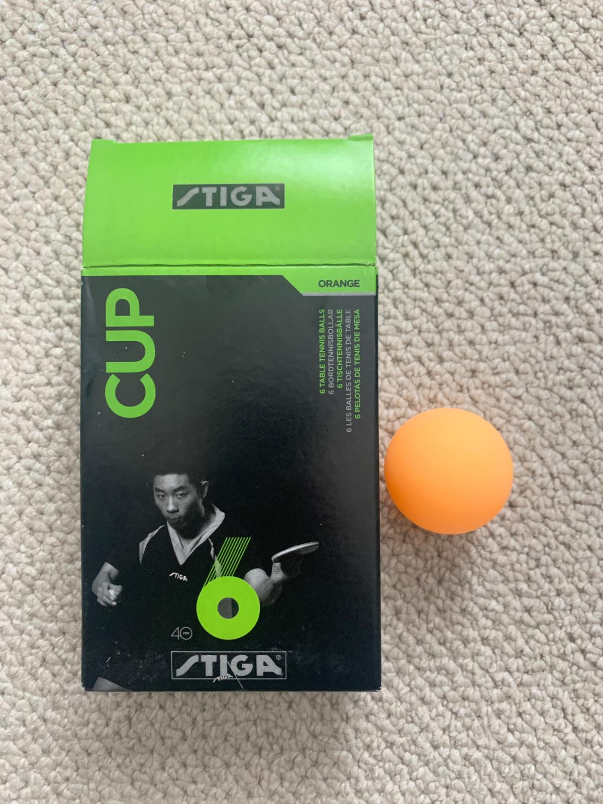 Stiga Table Tennis Orange Balls 6 Pack