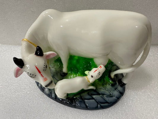 Cow & Calf - White Kamdhenu