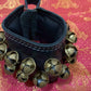 Ghungroo-Leather 2 Rows Black Leather (Bharathanatya Chalangai)